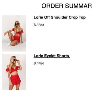 TOBI LORIE NWT RED LACE FESTIVAL SET